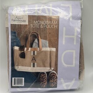 DIY Monogram Tote Bag Kit All Materials and Instructions Included
